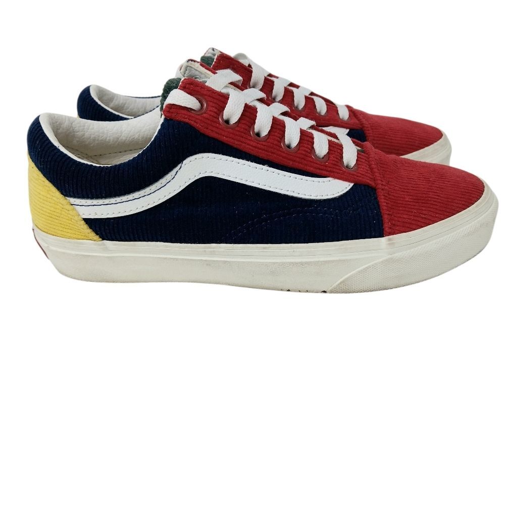 VANS Unisex Multicolor Corduroy Old Skool Sneakers (M) 5.5 (W) 7 Colorblock